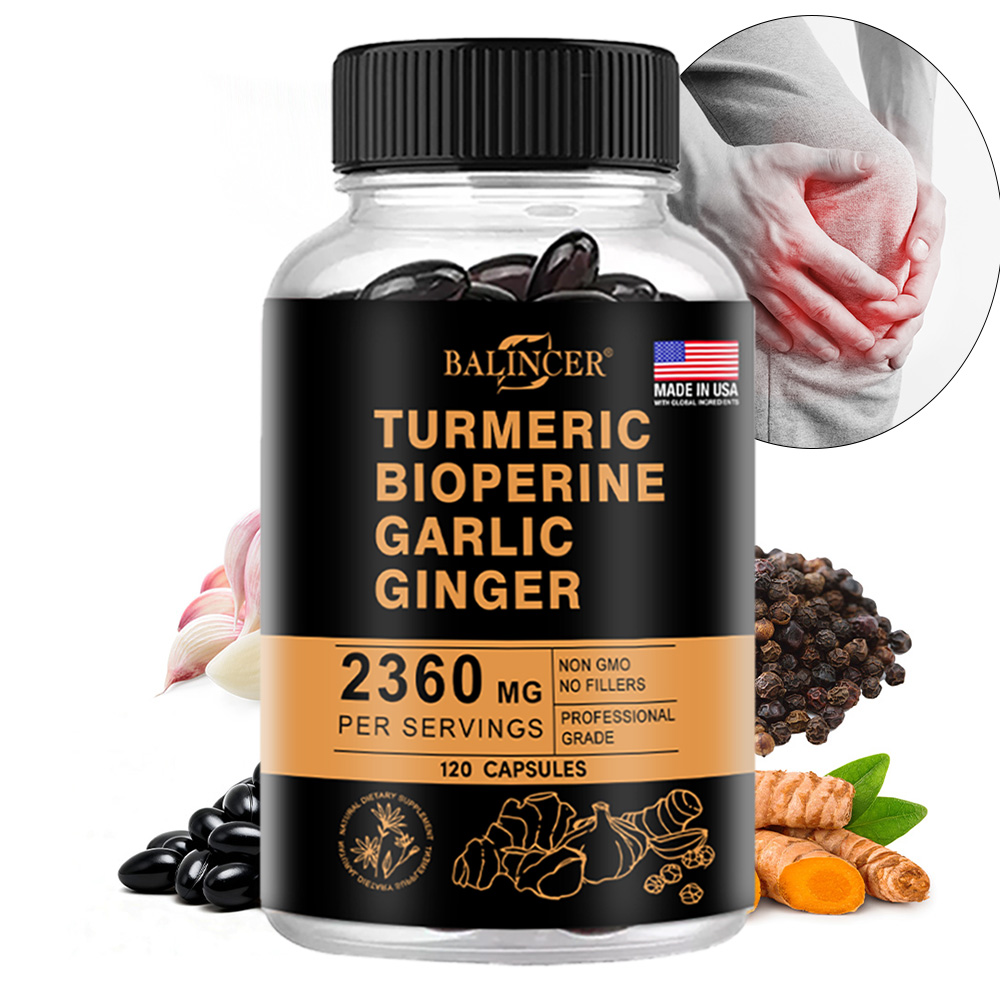 Turmeric Curcumin Capsule - Zerdeçal Zencefil Kapsülleri 2360mg, %95 Kurkumin,
